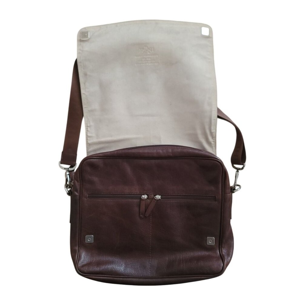Mario Hernandez Brown Leather Messenger Crossbody Bag Handmade In Colombia - Picture 4 of 14